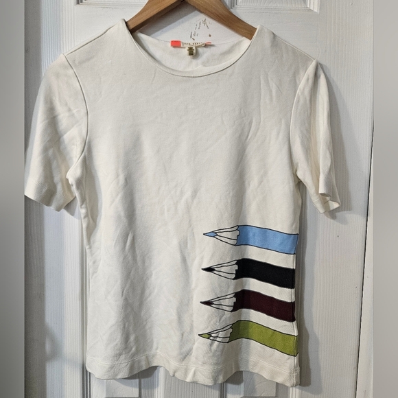 TED BAKER COLOUR BY NUMBERS NACHII PENCIL PRINT TOP - Picture 1 of 5
